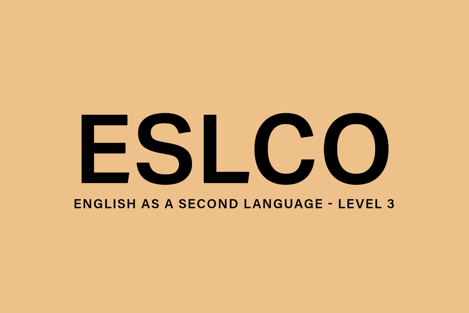 English as a Second Language, Level 3