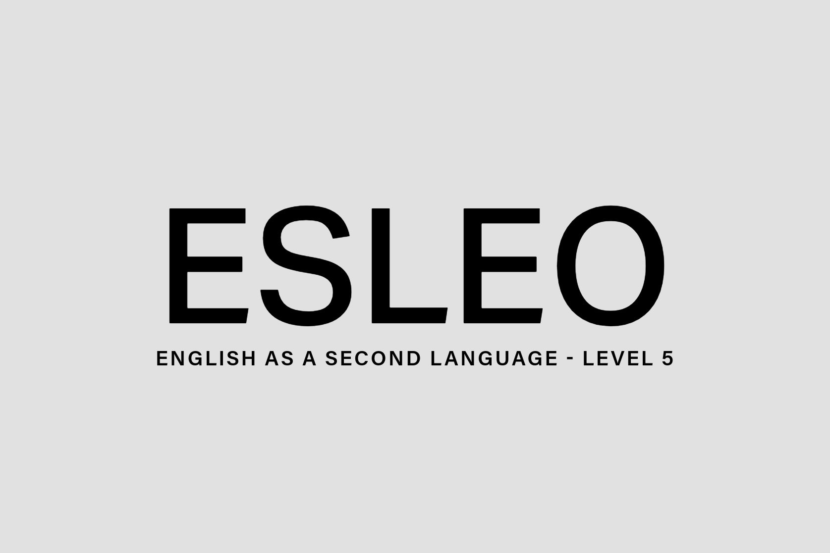 English as a Second Language, ESL Level 5